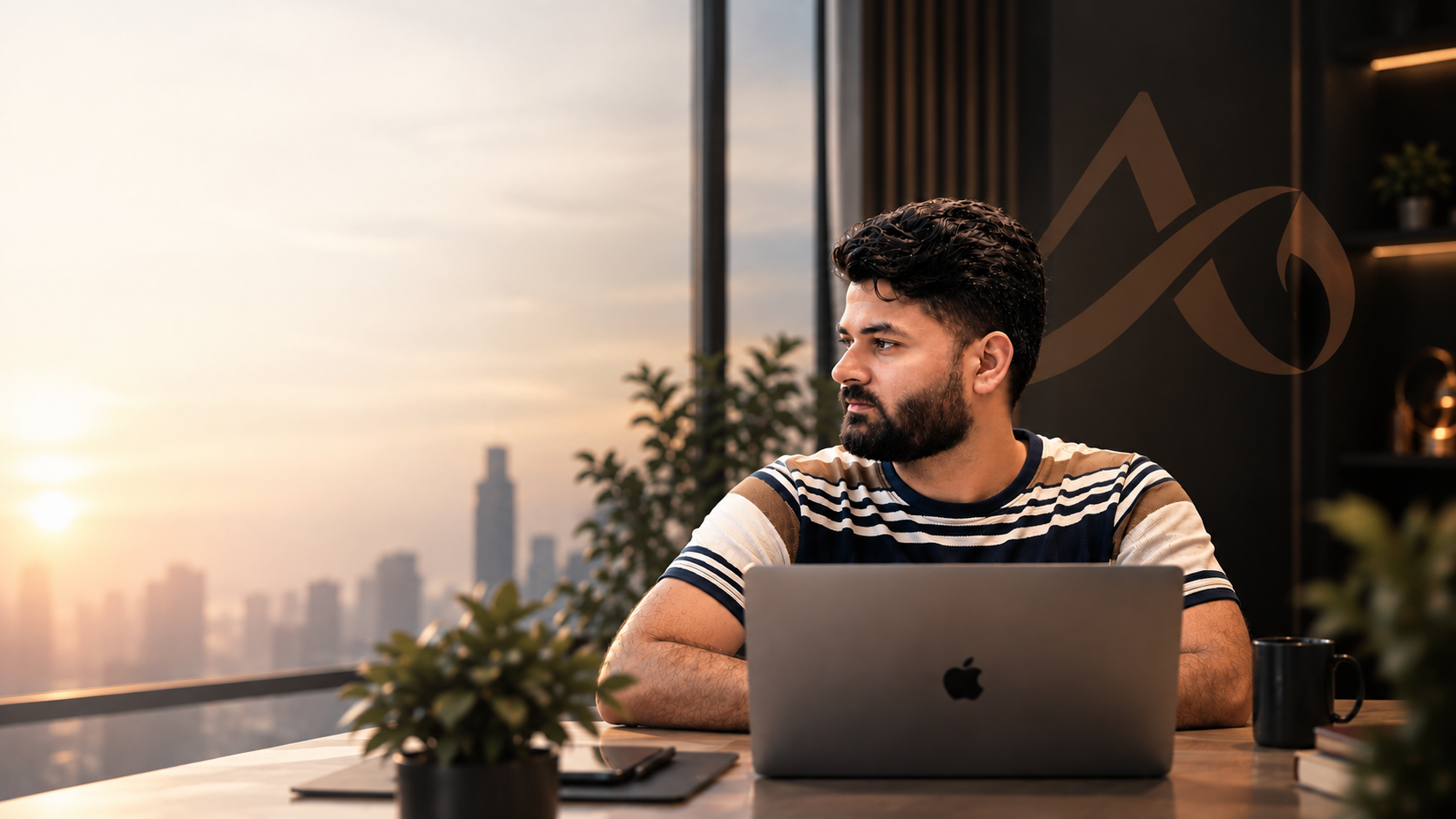 Ahmed Fayyaz in a sunlit workspace